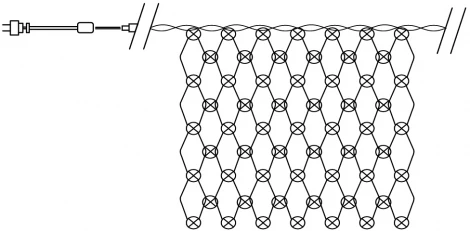 Светодиодная гирлянда Feron 48175 CL31 сеть 3х2,7м + 3м мультиколор c питанием от сети, прозрачный шнур