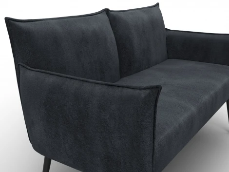 Диван прямой Лига-083 (Фанера/Металл/Велюр/Темно-серый) Лига Диванов 131074