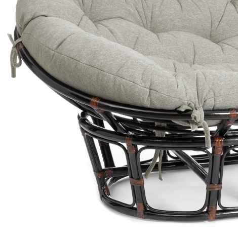 Диван MAMASAN/МАМАСАН 23/02 W /с подушкой/ 169х102х80см, античный черно-коричневый, матрац 182х119см, ткань серо-бежевая 3м 16/2 Tetchair 25284