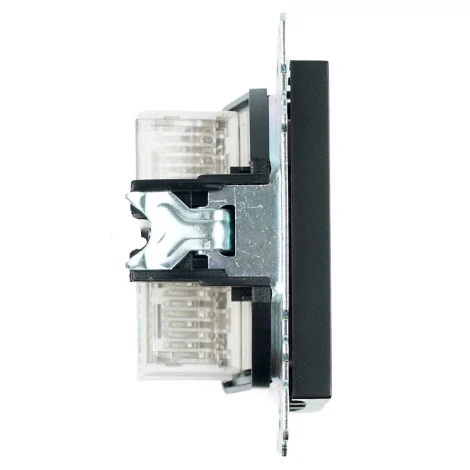 Розетка Ethernet RJ-45 двойная (черный) Stekker Катрин 50007