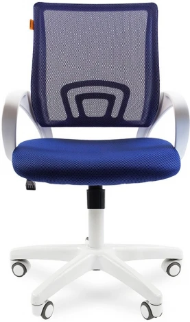 Компьютерное кресло CHAIRMAN 696 white (Пластик,Ткань,Сетка/Синий)