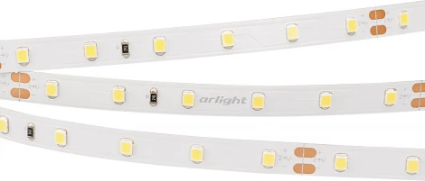 Светодиодная лента RT-A60-8mm 24V White6000 (7.2 W/m, IP20, 2835, 5m) (Arlight, Открытый) 020011(2)
