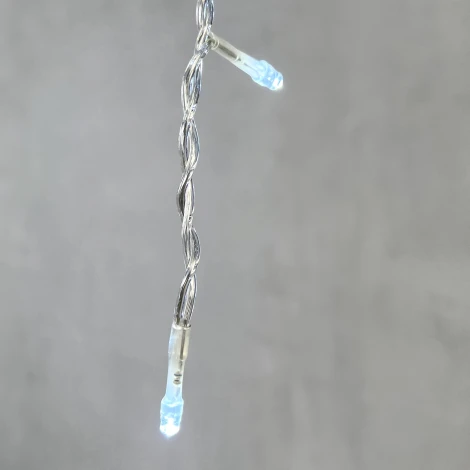 Гирлянда Бахрома 3,1 x 0,5 м белая 24В, 150 LED, провод прозрачный  ПВХ, IP54 Laitcom PIL150-10-1W