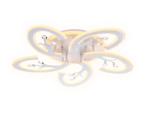 Потолочная люстра Ambrella Acrylica FA512 (регулировка яркости, LED, 220V, пульт управления, цветы)