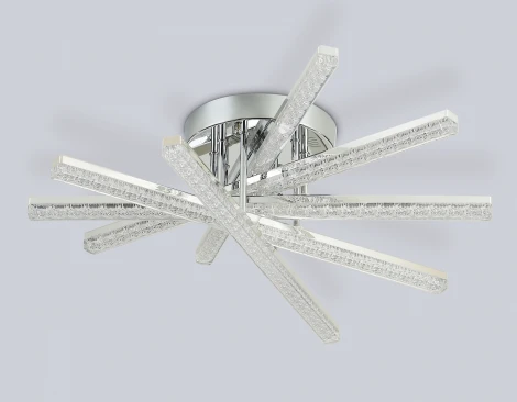 Потолочная люстра светодиодная с ПДУ Ambrella Acrylica Original FA8895 CH хром 65W 3000K-6400K