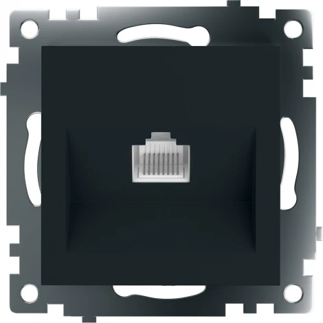 Розетка Ethernet RJ-45 (черный) Stekker Катрин 39613