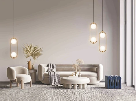 Подвесной светильник Ring MOD013PL-02BS1 (220V, на проводе, шарики)