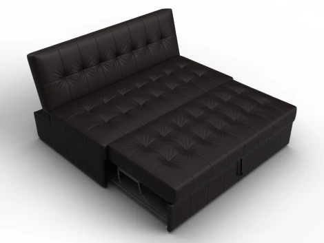 Диван прямой Лига-107 (140) (ЛДСП,Брус,Фанера,Экокожа/Коричневый) Лига Диванов 134924