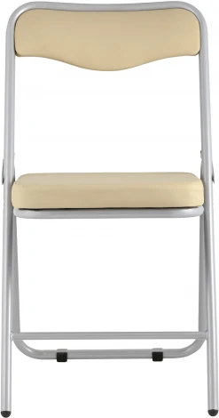 Складной стул Stool Group Джонни экокожа кремовый каркас металлик УТ000035366