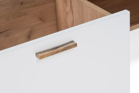 ТВ-тумбы Woodville Эго Т-3 на ножках дуб крафт золотой / белый глянец