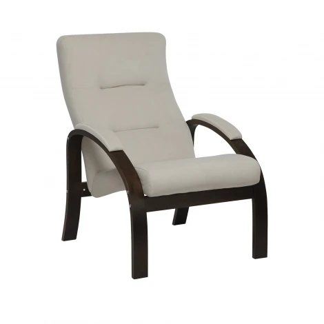 Кресло Leset Лион 4687206966628 Фанера,Береза,Шпон, Велюр, Бежевый, Орех