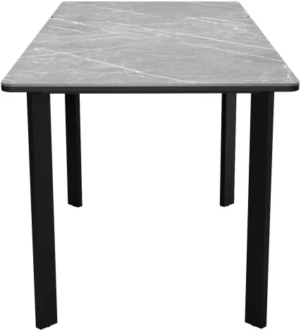 Стол DikLine LK90 Керамика Серый мрамор/подстолье черное/опоры черные арт.00-00074435
