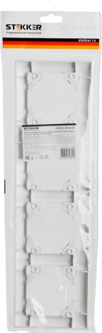 Рамка на 4 поста (белый) Stekker Эрна Элегант 49659