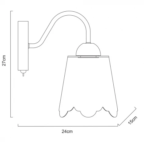 Бра Arte Lamp Julia A2032AP-1WG