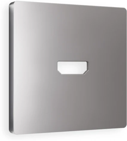 Лицевая панель Ambrella Volt ALFA (Сталь матовый) для HDMI розетки QUANT AP5140