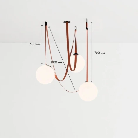 Комплект ременной трековой системы Belty, светодиодные 48V 15W Denkirs Belty SET DK55SET22-01-BR (шарики)