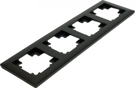 Рамка на 4 поста (черный) Stekker Катрин 39815