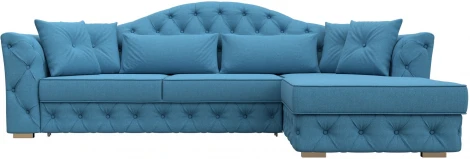 Диван угловой Артис правый угол (Голубой/Рогожка) Лига Диванов арт.123402