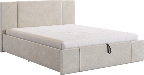 Кровать с подъемным механизмом Хлоя 160х200 см Mebelson (ДСП,Ткань/Кремовый) арт.ZP.KM1.6-24.2081