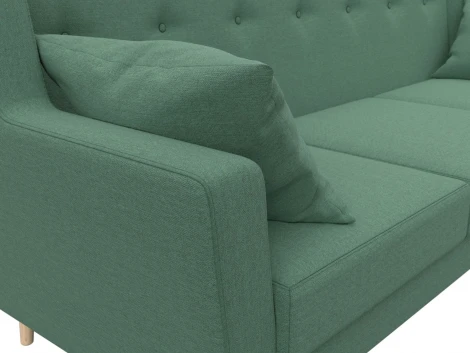 Диван кухонный прямой Брайтон 3 (Зеленый/Рогожка) Лига Диванов арт.123185