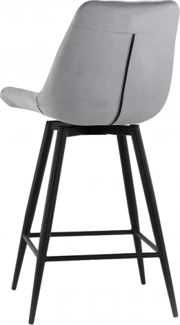 Стул полубарный Флекс с поворотным механизмом велюр велютто серый Stool Group арт.УТ000040029