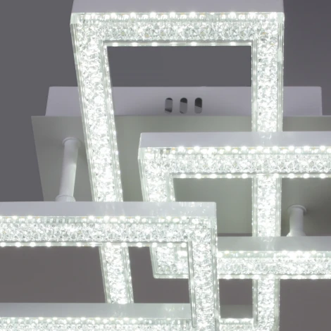 Потолочная люстра светодиодная на штанге с регулировкой цветовой температуры, яркости и ночным режимом Reluce 89560-0.3-03A WH