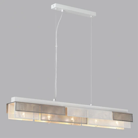 Подвесной светильник Lumion Dana 8006/5A белый/никель, белый металл/металл Е14 5*40W 220V (на тросе)