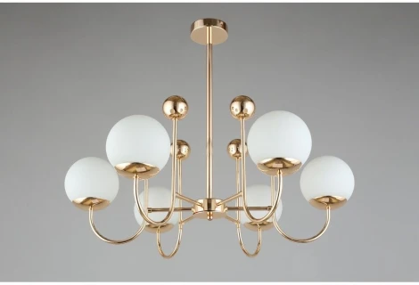 Потолочная люстра на штанге Omnilux Acuto OML-67007-06 (220V, шар, шарики)