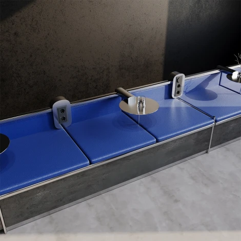 Рамка на 3 поста (графит, стекло) Voltum S70 VLS110307