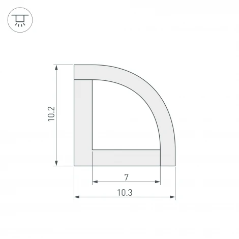 Профиль WPH-KANT-H10-2000 OPAL (Пластик) 023301 Arlight