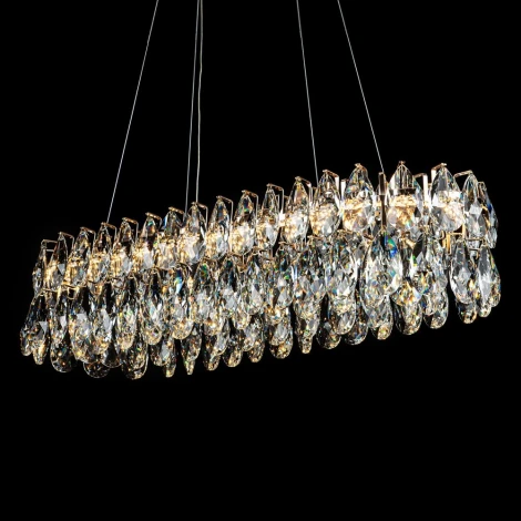 Подвесная люстра светодиодная хрустальная с регулировкой цветовой температуры Modelux MODELUX ML.6901.900.300P GD