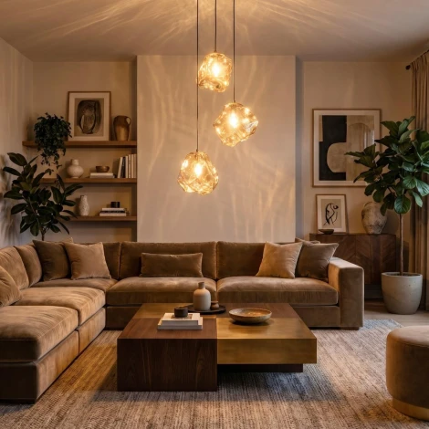 Подвесной светильник Citilux Rocka CL247084 Янтарный