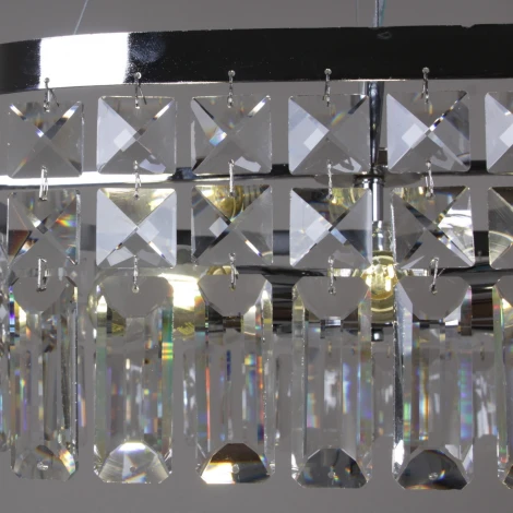 Подвесная люстра хрустальная Reluce 90320-0.4-06 CR (220V, на тросе)