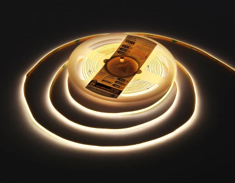 Светодиодная лента COB 384Led/ 7W m/ 24V IP20 4500K/ 5m*3mm*2mm (2 конт.) Ambrella Illumination GS4602