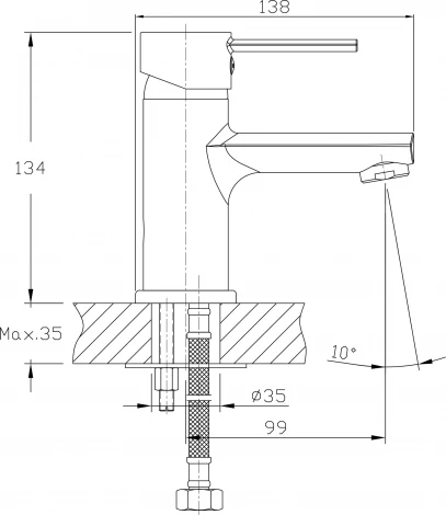 Смеситель Agger Punctual A1602100 для раковины