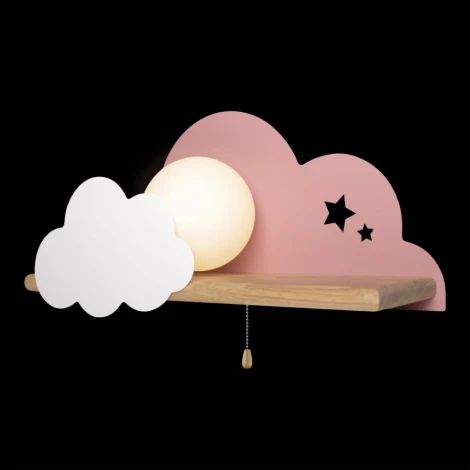 Настенный светильник Loft It Axel 10134 Pink (для детской, 220V, выключатель, шар)