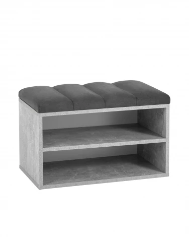 Обувница Хольст серая велюр тёмно-серый УТ000036857