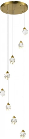 Подвесной светильник каскадный ST Luce Cascato SL6114.203.08 Золотистый/Прозрачный LED 8*3W 3000K (220V, на проводе)