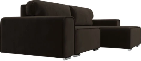 Диван угловой Лига-029 правый угол (Коричневый/Микровельвет) Лига Диванов арт.121919