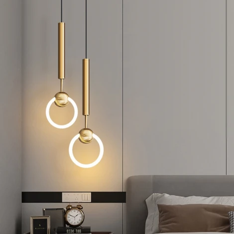 Подвесной светильник Finnur Ring D20 Brass ImperiumLoft Finnur-Ring01 (LED, 220V, на проводе, кольцо)