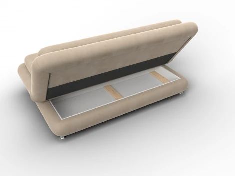 Диван-книжка Лига-123 (Металл,ЛДСП,Брус,Доска,Велюр/Бежевый) Лига Диванов 137615