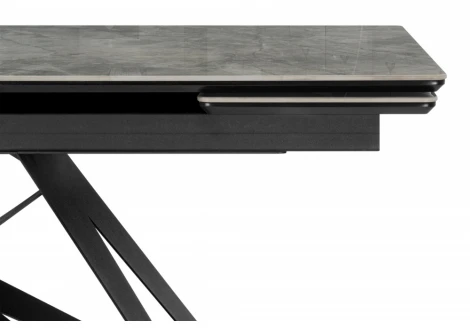 Кухонный стол Notta Блэкберн 160(220)х89 серый мрамор baolai / черный