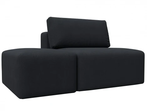 Модули диван и пуф Лига-060 НПБ (ЛДСП,Брус,Фанера,Замша/Темно-серый) Лига Диванов 129597