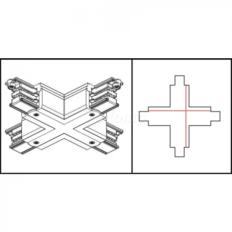Коннектор Donolux Шинопровод (трек) DL000218X (220V)