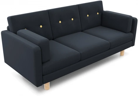 Диван Arsko прямой Ингвар Б велюр антрацитовый