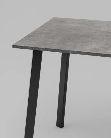 Стол Альва 90х60 см столешница Камень Темный подстолье 9005 Stool Group УТ000043211