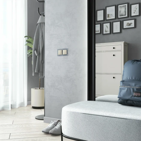 Выключатель двухклавишный (айвори матовый) Werkel W1120062 (a059280)