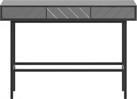 Стол консольный Boho ОГОГО (арт.769644), (ЛДСП,Металл,Стекло/Темно-серый,Черный)