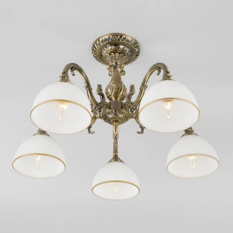 Потолочная люстра на штанге Eurosvet Caldera 60106/5 античная бронза (220V)