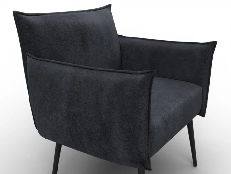 Кресло Лига-083 (Фанера/Металл/Велюр/Темно-серый) Лига Диванов 132321